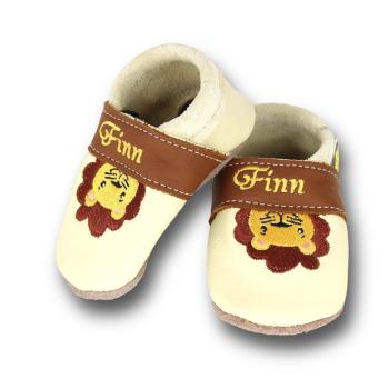 Kindergartenschuhe Löwe auf beige